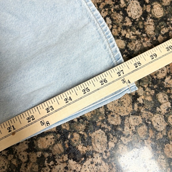 American Eagle High Rise Baggy Wide Leg Ankle Jeans Light Wash Denim Size 0R - Picture 7 of 7